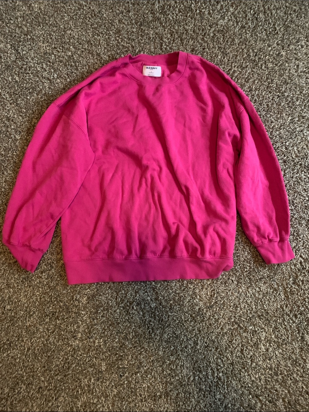 Old Navy Women's Bright Pink Crewneck Sweatshirt